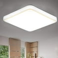 thumbnail image 2 of Long Lifespan Square LED Flush Mount Ceiling Light, 12W Dimmable LED Light, Waterproof IP54, Simple Line Design, Easy Install For Bedroom, Kitchen, Porch, 220V, White, 220x220x50mm, 2 of 7