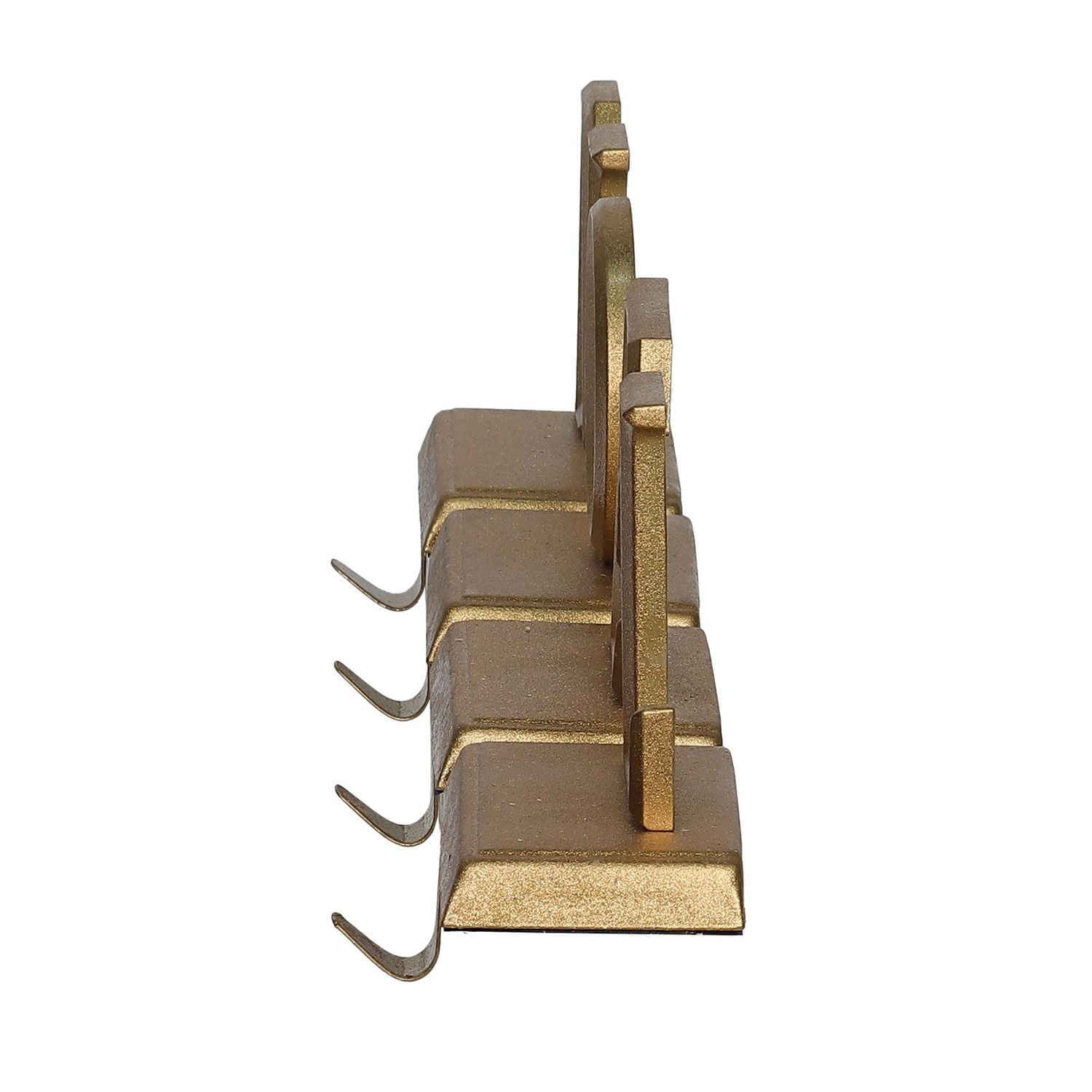 FRAÎCHE Holiday Gold Metal Noel Stocking Holder Set, 4 pack