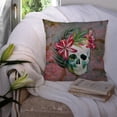 thumbnail image 3 of Carolines Treasures BB5125PW1414 Day of the Dead Skull Flowers Fabric Decorative Pillow  14Hx14W multicolor, 3 of 4