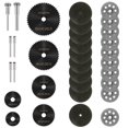 thumbnail image 1 of Cutting Wheel Set - 32Pcs Resin Cutting Disc Set  Sharp HSS Circular Saw Blade Kit  Rotary Tool Accessories with Spindles  for Wood Plastic Metal Stone Glass, 1 of 10