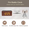 thumbnail image 5 of ANJANK Reloj despertador digital LED con radio FM, estación de carga inalámbrica rápida para iPhone/Samsung Galaxy, atenuador de 5 niveles, puerto de carga USB, 2 sonidos, temporizador de apagado para, 5 of 5