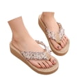 thumbnail image 3 of jiaxiM Womens Flip Flops Platform Thong Sandals Lightweight Women's Slippers Non- Woven Sole Orthofeet Shoes for Women for Beach, Pool, Dorm, Bathroom, Spa, Gym and Travel, 3 of 6