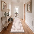thumbnail image 5 of KUETH 5x7 Soft Botanical Rug for Living Room, Machine Washable Low Pile Non Slip Backing Area Rug, Dusty Rose Rug for Bedroom Dining, 5 of 5
