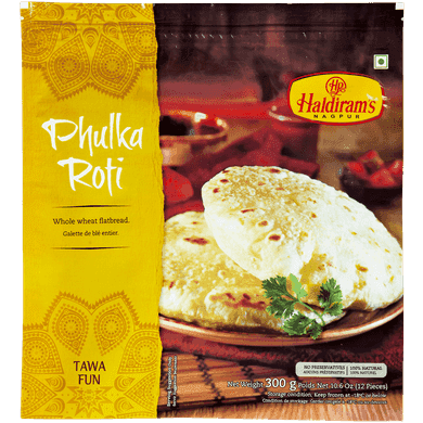 Haldiram Phulka Roti (12 Pcs), Soft wheat rotis – 12 count - Walmart.ca