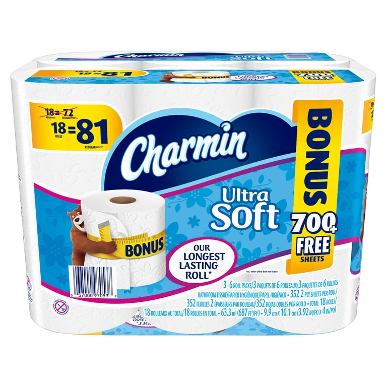 Charmin Ultra Soft Toilet Paper, Family Mega Roll with Cushiony