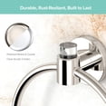 thumbnail image 3 of Gatco Clarion Towel Ring, Wall Mount Bathroom Hand Towel Holder, Acrylic & Polished Nickel, 3 of 4