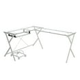 thumbnail image 5 of Acme Demas Computer Desk, Clear Glass & White Finish, 5 of 12