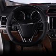 thumbnail image 2 of Car Steering Wheel Cover Wheel Cover Protector, Anti-Slip Breathable Full Surround Universal Car Accessory For Honda Crider Accord CR-V Civic Vezel Fit Envix HR-V City -Three color black(With hole), 2 of 7