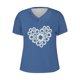 thumbnail image 3 of Camisetas de Manga Corta para las Mujeres, Impresión de Cuello en V Camiseta Casual Top Hecho de 95% Poliéster 5% Spandex para el Uso Diario de Primavera Verano, Camisetas para las Mujeres Casual, 3 of 4