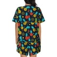 thumbnail image 6 of Fotbe Colorful Pineapple Print Pajama Set for Women 2 Piece Loungewear Short Sleeve Tops and Shorts Set Soft Sleepwear-X-Large, 6 of 7