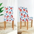 thumbnail image 3 of Yayeee 2 Pack Dining Chair Covers Stretch Parson Chairs Slipcovers Seat Protector, Playful Strawberries, 3 of 6