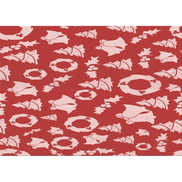 Ahgly Company Machine Washable Indoor Rectangle Transitional Light Coral Pink Area Rugs, 5' x 7'