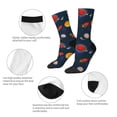 thumbnail image 3 of Hirioo Space Cartoon Pattern Adult Middle Tube Socks Breathable Sock Non-Pilling,Contrasting Color Design, 3 of 6