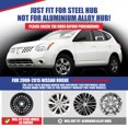 thumbnail image 7 of 1Pc 16" Hubcaps Wheel Rims Cover Fit for 2010-2015 Nissan Rogue/Rogue Select Compatible with Steel Wheels Snap on Installation PP Material(Lacquer), 7 of 7
