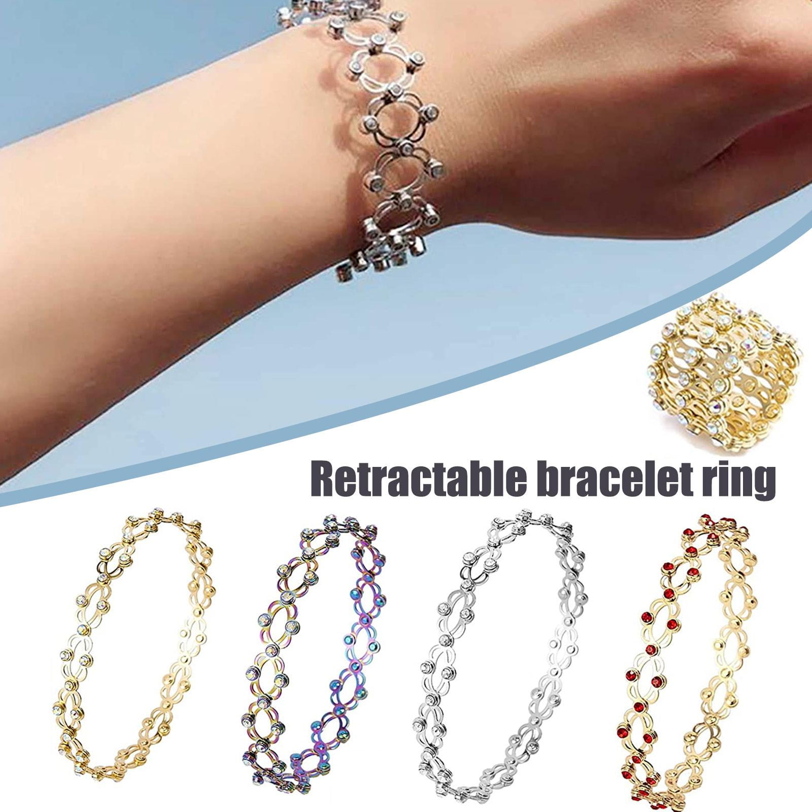 Rose Gold Anika Silver Bracelet For College Girls - Gem O Sparkle