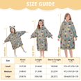 thumbnail image 4 of FORMRS Wearable Blanket Hoodie with Sleeves for Kids Cozy Flannel Sweatshirt, Cute Acorns Pattern, 4 of 7
