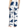 thumbnail image 3 of Naloa Cute Cartoon Dinosaurs Print Women’s Ultra-Soft Comfy Pajama Lounge Pants with Pockets & Drawstring, 3 of 8