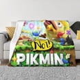 thumbnail image 4 of Lsque Pikmin Print Flannel Throw Blanket, Ultra-soft Blanket for Bed, Couch, Car, Hypoallergenic Anti-pilling blanket-80"x60", 4 of 8