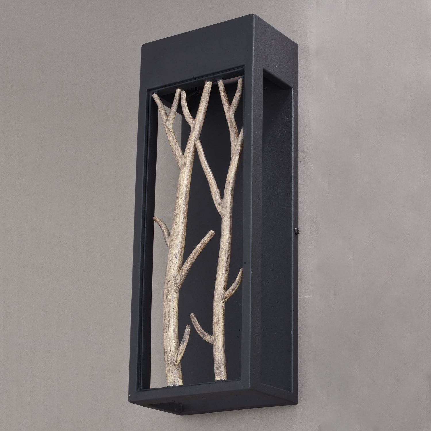 Vaxcel Ocala 1 Light LED Black Rustic Twig Outdoor Wall Sconce
