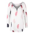 thumbnail image 5 of Camisas Para Mujer Camisetas de Gran Tamaño Manga Larga Casual Moda Cuello en V Flores Estampadas Fuera Del Hombro Blusa Superior Odeerbi ODB135770, 5 of 5