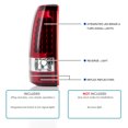 thumbnail image 3 of Spec-D Tuning Red Clear Lens LED Tail Lights Compatible with 1999-2002 Chevy Silverado 1500/1500HD/2500/2500HD/3500, GMC Sierra Models, Left + Right Pair Assembly, 3 of 7