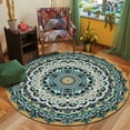 thumbnail image 4 of Tapis Rond - Lavable Antidérapant Petit Tapis de Zone Ronde Jeter Doux Canapé Tapis Rond, 4 of 5