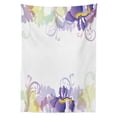 thumbnail image 3 of Ambesonne Garden Tablecloth Rectangular Table Cover, Classic Petals Pastel, 60"x84", Purple Pale Green, 3 of 4