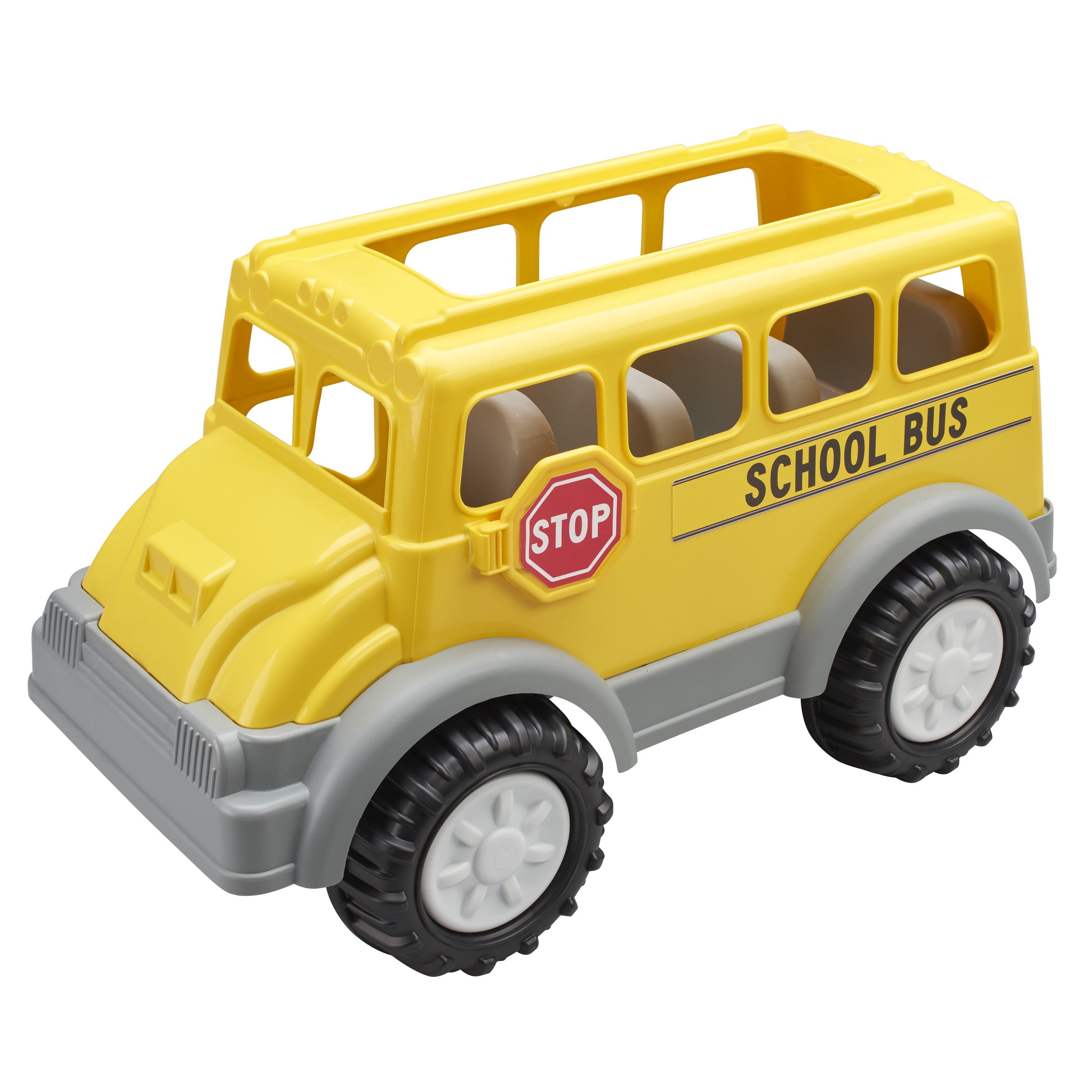 American Plastic Toys Gigantic School Bus for Indoors or Outdoors, Ages 2+