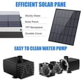thumbnail image 4 of LEEYNEER Solar Water Fountain Pump Outdoor  Upgraded Solar Fountain Pond Pump Kit with Stake  Solar Powered Fountain Water Pump for Bird Bath  Garden  Backyard  Pool  Fish Tank, 4 of 10