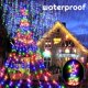 thumbnail image 2 of Adornos navideños guirnaldas de estrellas al aire libre árbol de Navidad, 2 of 5