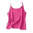 thumbnail image 3 of Dwralegc Linen Tank Tops for Women Lightweight Summer Gauze Shirt Layering Camisoles Night Vacation Clothes Casual Loose Spaghetti Strap Tops Hot Pink S, 3 of 6