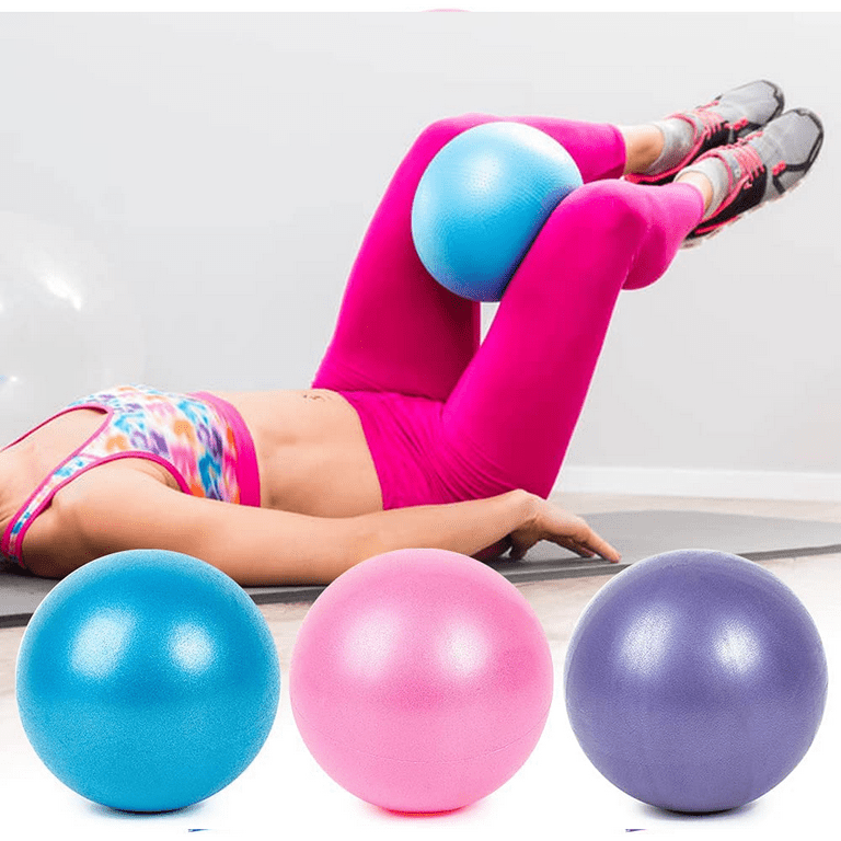 Mini Fitness Ball - Use for Pilates. Inflates with Included Straw. Core  Work. No Pump Necessary! 