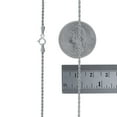 thumbnail image 6 of Nuragold 10k Real White Gold 1.5mm Rope Chain Diamond Cut Necklace (14"-26") Dainty Italian Jewelry for Men & Women, 6 of 7