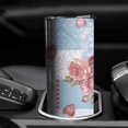 thumbnail image 3 of 20oz Pioneer Flower Skinny Tumblers Stainless Steel Tumbler with Lid and Straw,Vacuum Insulated Double Wall Travel Tumbler Cups with Cleaning Brush for Coffee,Tea, 3 of 6