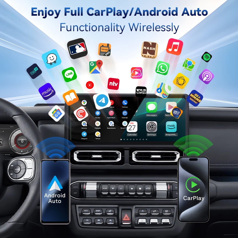 CarlinKit Mini Ultra3, Wireless CarPlay Adapter, Wired to Wireless Car Android Auto Adapter, Dual-Band WiFi, Fast Connect, for Wired CarPlay&Android Auto Cars