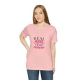 thumbnail image 5 of Real Heroes Fight Cancer Pink Unisex Jersey Short Sleeve Bella+Canva Tee, 5 of 12
