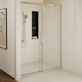 thumbnail image 4 of BARONAGE 56-60"W x 74"H Semi-Frame Single Sliding Shower Door in Brushed Nickel – Featuring 5/16" (8mm) Tempered Clear Glass, Stainless Steel, and Type C Wrapped Guide Rail with Anti-Derailment Pulle, 4 of 7