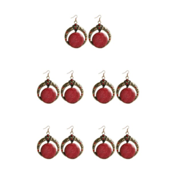 Qarigey Collar de piedra de cristal hecho a mano de aleación, colgante de estilo bohemio para mujer, collar de regalo para mujer E055-Red Type2 NO2