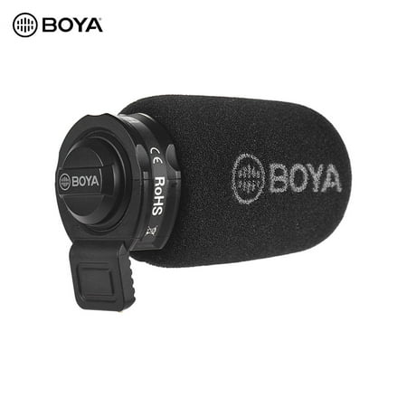 Microphone For Ipad 2 BOYA Mini Condenser Microphone Omni-directional Mic Interviews/Videos/Speeches Recording Compatible for iOS & Android Smartphone iPad iPod Touch(3.5mm Jack) ()