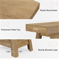 thumbnail image 7 of Finmind 2-Tier Wooden End Table, Farmhouse Slim Side Table with Storage for Living Room or Bedroom, Natural, 7 of 7