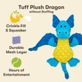 Pet 'n Shape Tuff Plush Flying Dragon Dog Toy Durable, No Stuffing