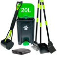 thumbnail image 1 of Bote de basura para excrementos de perro UUIXXYG de 20 litros y 5 galones con recogedor y bolsas, 1 of 6