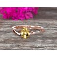 thumbnail image 3 of 1.75 Carat 8x6mm Oval Cut Champagne Diamond Moissanite Engagement Ring Wedding Ring On 10k Rose Gold Shining Split Shank, 3 of 6