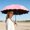 Pink, variant on 8-Rib Manual-Fold Umbrella for Sun Rain, Black-Coating Sun Protection Umbrella, High-Density Waterproof Fabric Magic Water Activated Floral Pattern Design