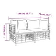 thumbnail image 4 of vidaXL Sectional Corner Sofas with Cushions 2 pcs Poly Rattan, 4 of 4