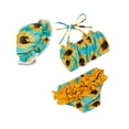 thumbnail image 2 of Douhoow 3Pcs Baby Girl Sunflower Swimsuits Ruffles Halter Tops+Trunks+Hat, 2 of 8