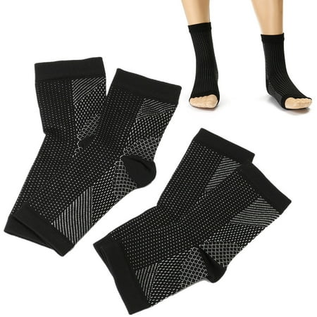 1 Pair Unisex Plantar Fasciitis Compression Socks Foot Ankle Sleeve Anti Fatigue Swelling Relief Socks Health Women & Men (Best Compression Foot Sleeve)