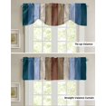 thumbnail image 6 of Tie Up Valance Curtain for Kitchen,Farm Dark Blue Wood Board Rod Pocket Short Curtains Adjustable Tie-Up Shade Valances,Vintage Wooden Grain Window Treatment for Bathroom Living Room Bedroom, 6 of 8