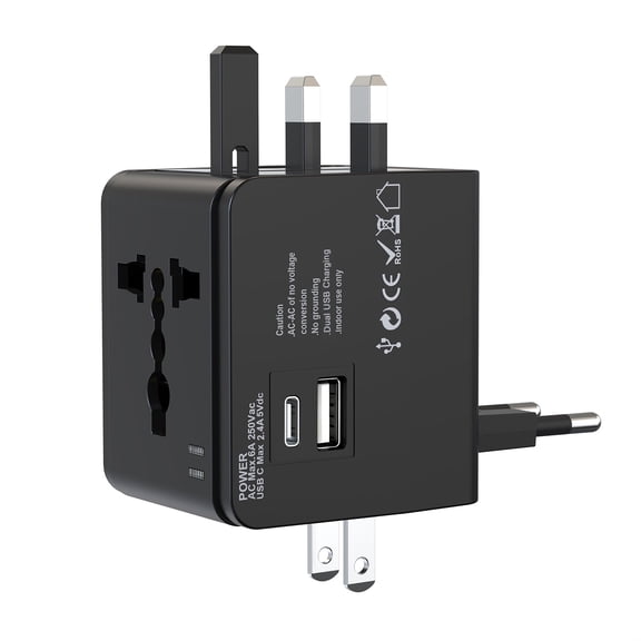 Jcblaon Universal Travel Plug Adapter Quick-Charge Wall Charger with Usb Ports,Fast Usb Charger