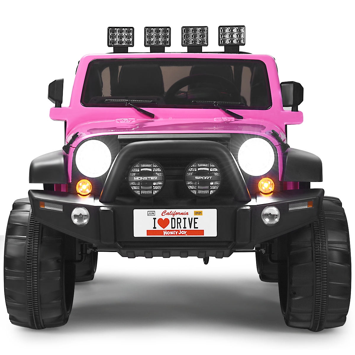 Topbuy 12V Electric Kids Ride On Truck Toys 2 Seater Jeep Car with Remote Control - Walmart.com